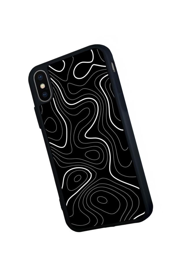 iPhone XS Max Uyumlu Çizgi Sanatı Tasarımlı Glossy Premium Kılıf