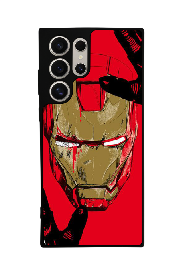 Samsung Galaxy S22 Ultra Uyumlu  Iron Man ( Demir Adam ) Tasarımlı Glossy Premium Kılıf