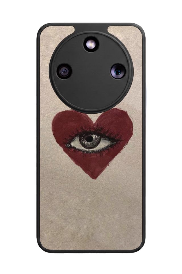Honor Magic 8 Lite Uyumlu Kalp Love Tasarımlı Glossy Premium Kılıf