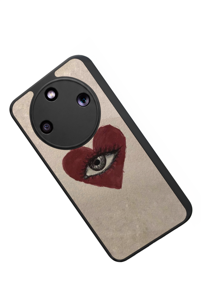 Honor Magic 8 Lite Uyumlu Kalp Love Tasarımlı Glossy Premium Kılıf