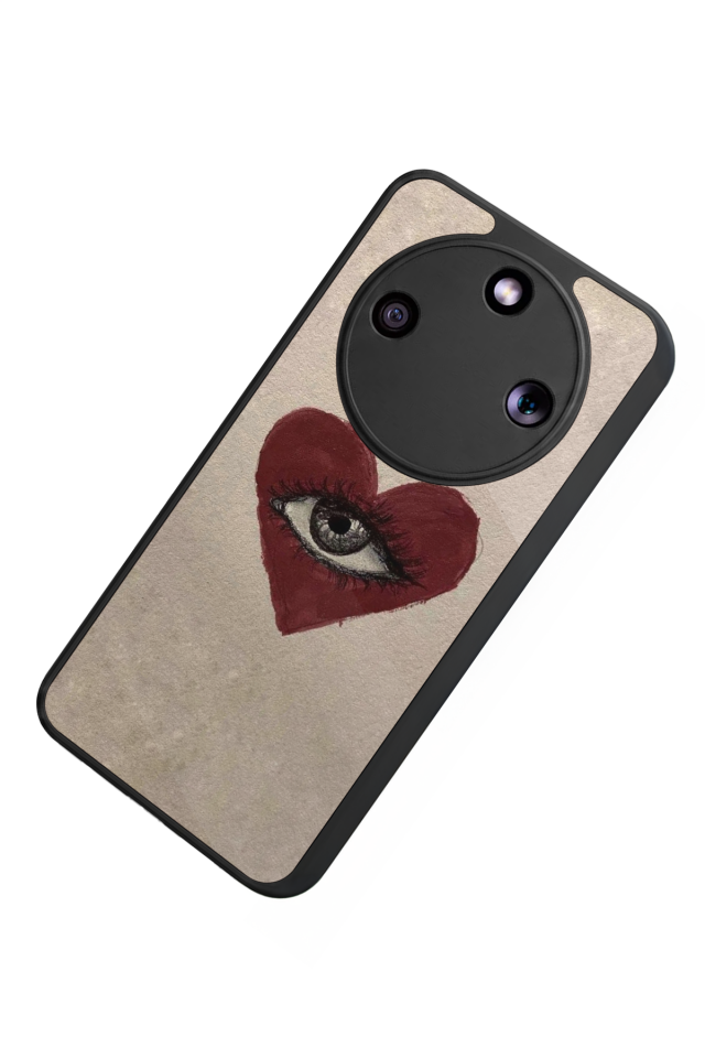 Honor Magic 8 Lite Uyumlu Kalp Love Tasarımlı Glossy Premium Kılıf