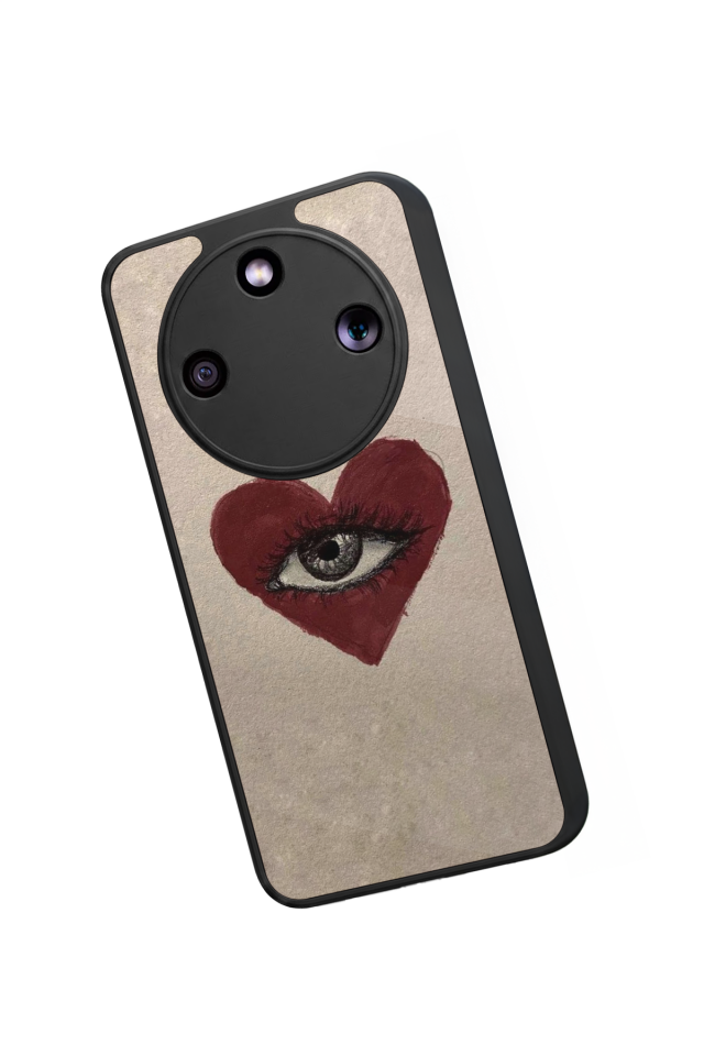 Honor Magic 8 Lite Uyumlu Kalp Love Tasarımlı Glossy Premium Kılıf