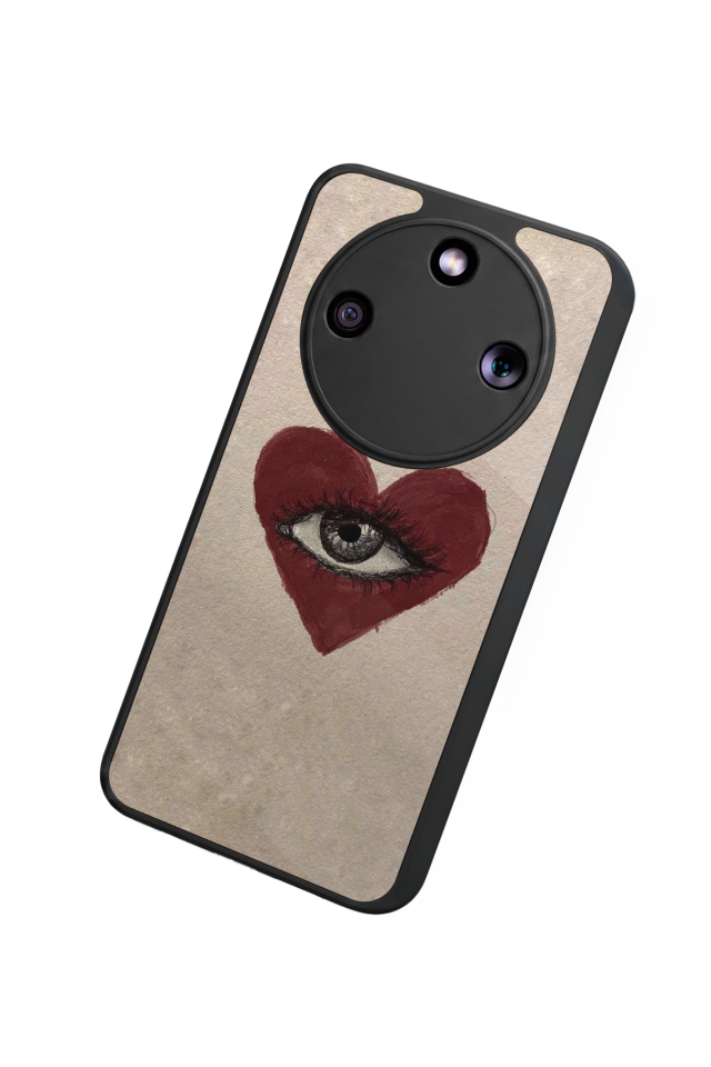 Honor Magic 8 Lite Uyumlu Kalp Love Tasarımlı Glossy Premium Kılıf
