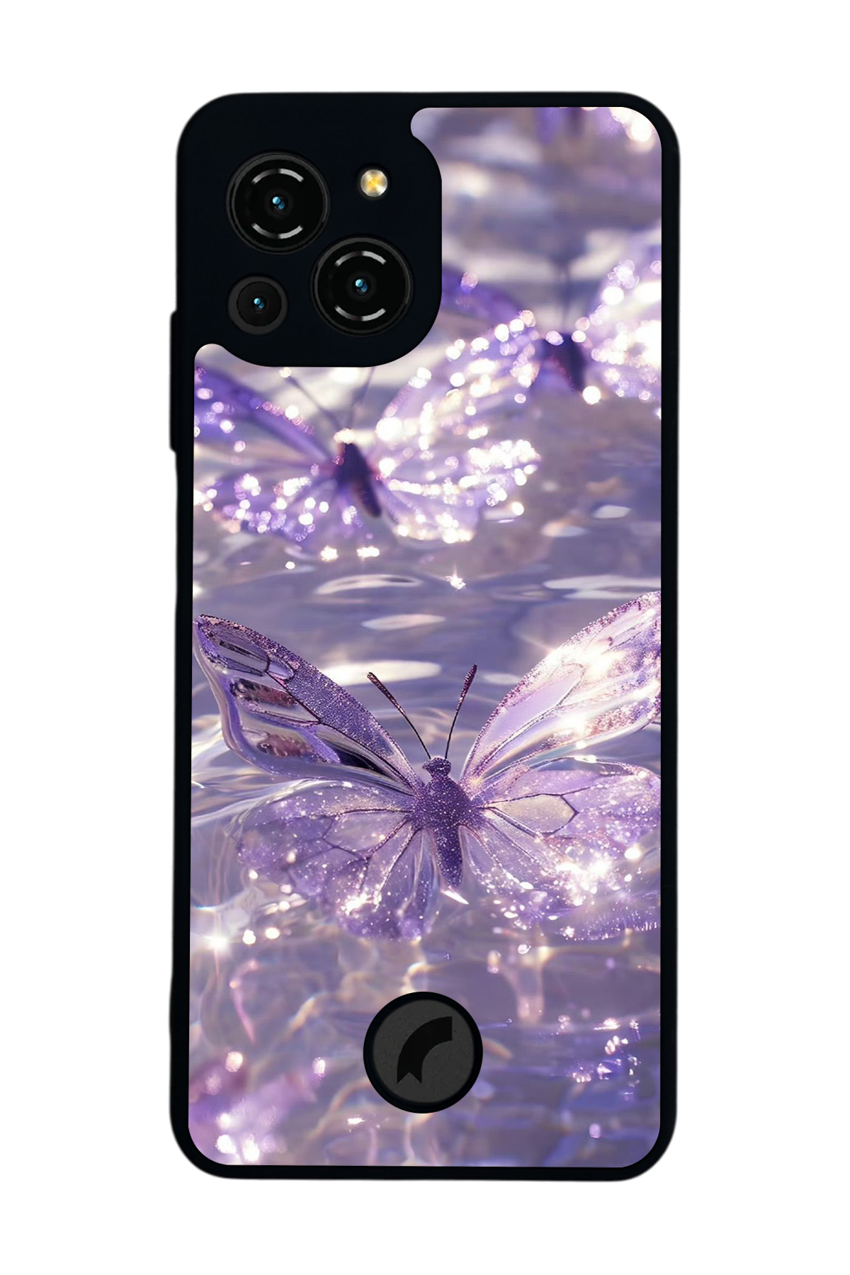 Reeder S23 Pro Max Uyumlu Kelebek Tasarımlı Glossy Premium Kılıf