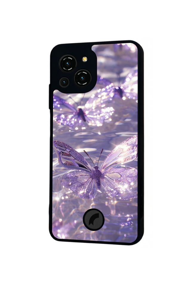 Reeder S23 Pro Max Uyumlu Kelebek Tasarımlı Glossy Premium Kılıf