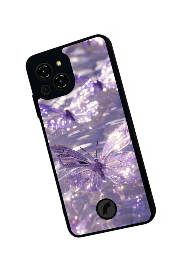 Reeder S23 Pro Max Uyumlu Kelebek Tasarımlı Glossy Premium Kılıf