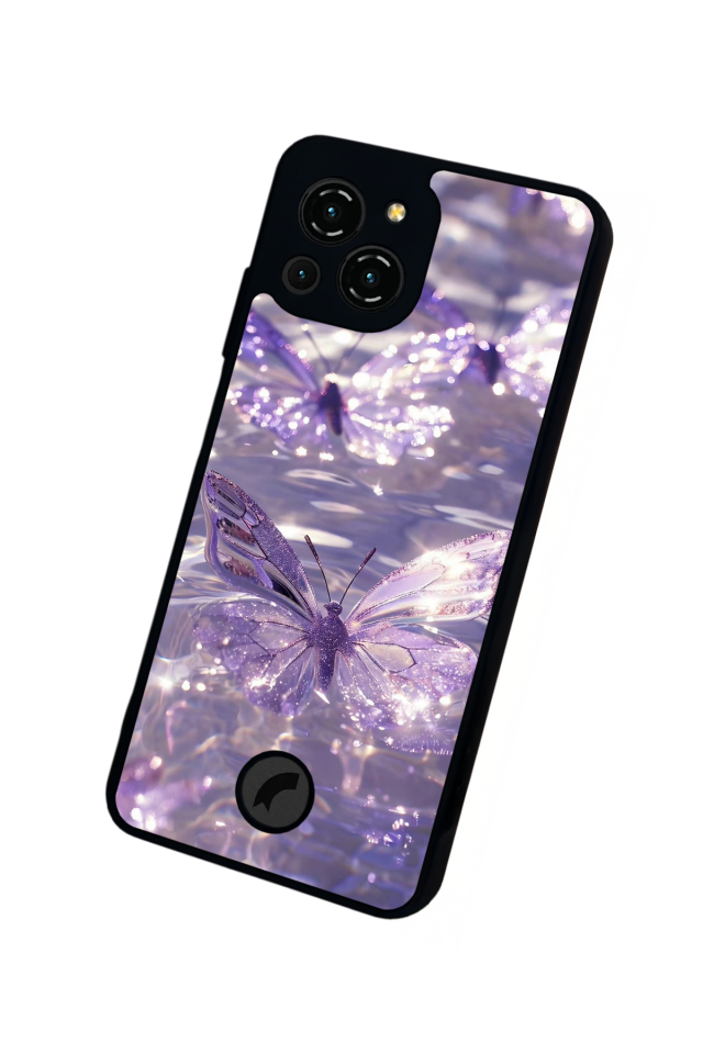 Reeder S23 Pro Max Uyumlu Kelebek Tasarımlı Glossy Premium Kılıf