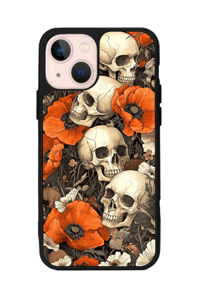 iPhone 13 Mini Uyumlu KuruKafa Tasarımlı Glossy Premium Kılıf