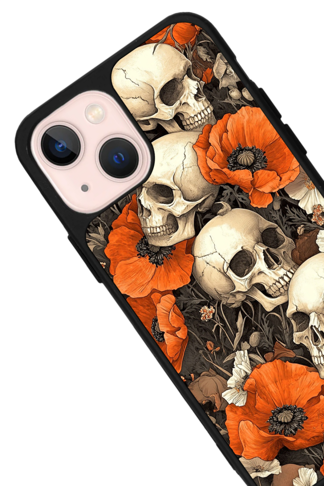 iPhone 13 Mini Uyumlu KuruKafa Tasarımlı Glossy Premium Kılıf