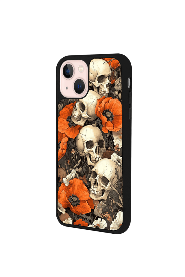 iPhone 13 Mini Uyumlu KuruKafa Tasarımlı Glossy Premium Kılıf