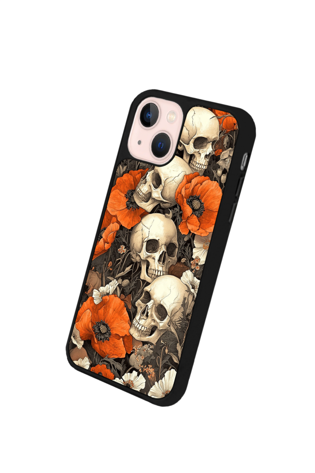 iPhone 13 Mini Uyumlu KuruKafa Tasarımlı Glossy Premium Kılıf