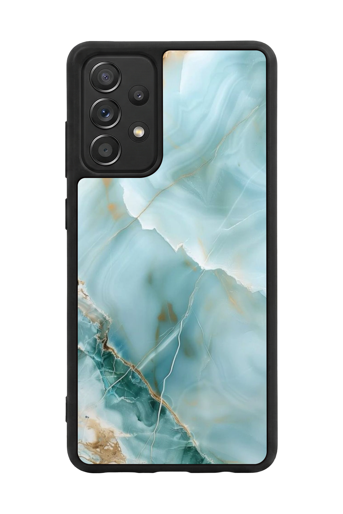 Samsung Galaxy A72 Uyumlu Mermer Marble Tasarımlı Glossy Premium Kılıf