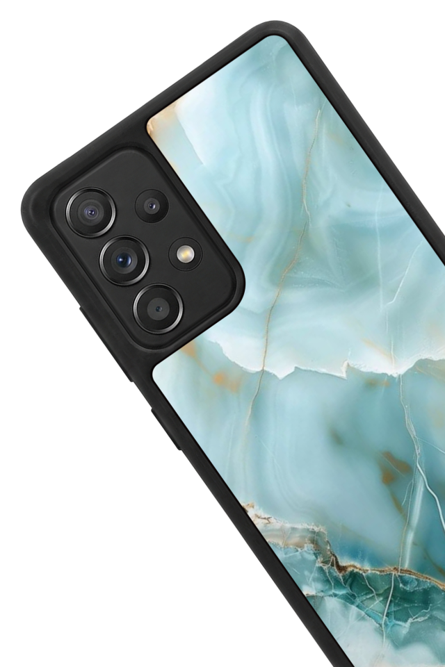 Samsung Galaxy A72 Uyumlu Mermer Marble Tasarımlı Glossy Premium Kılıf