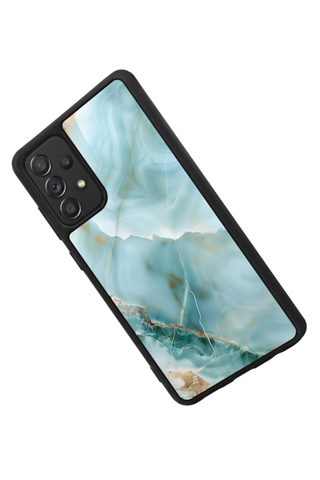 Samsung Galaxy A72 Uyumlu Mermer Marble Tasarımlı Glossy Premium Kılıf