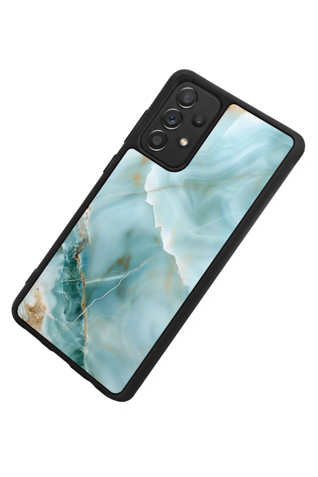 Samsung Galaxy A72 Uyumlu Mermer Marble Tasarımlı Glossy Premium Kılıf