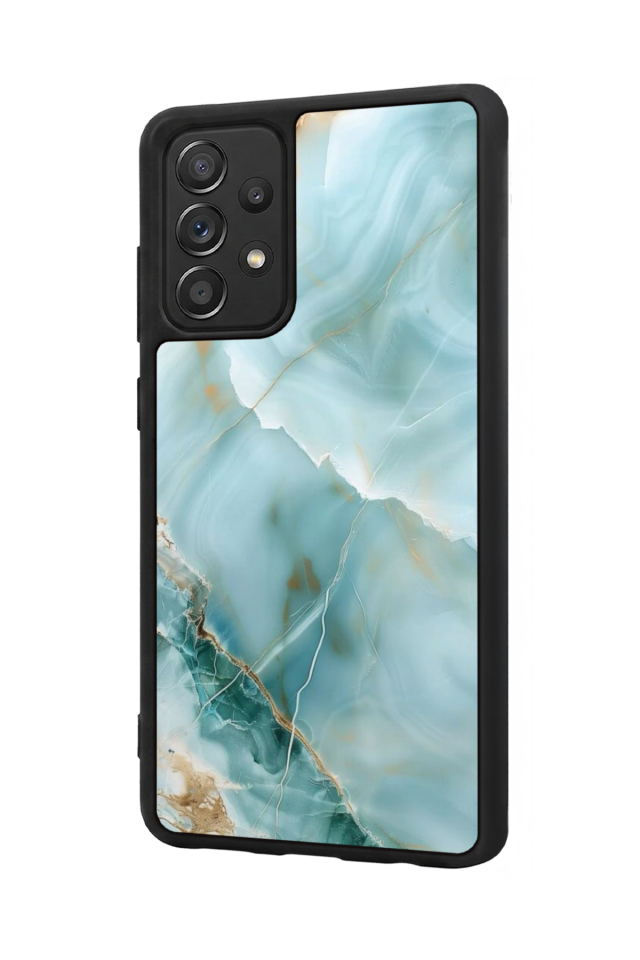 Samsung Galaxy A72 Uyumlu Mermer Marble Tasarımlı Glossy Premium Kılıf