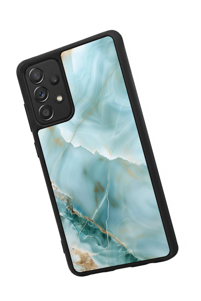 Samsung Galaxy A72 Uyumlu Mermer Marble Tasarımlı Glossy Premium Kılıf