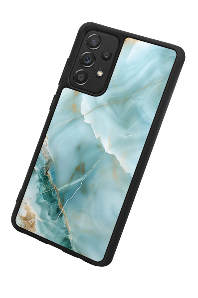 Samsung Galaxy A72 Uyumlu Mermer Marble Tasarımlı Glossy Premium Kılıf