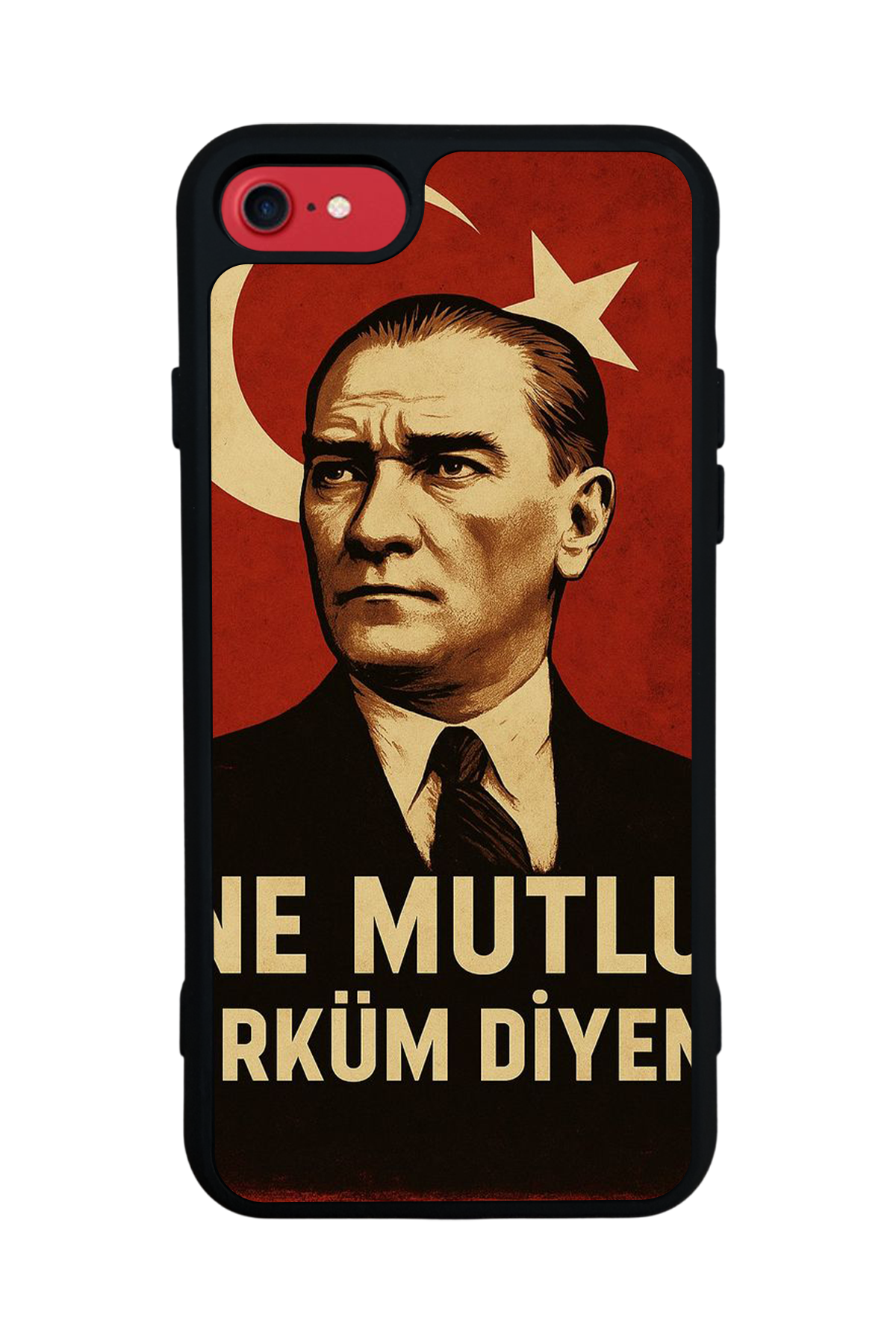 iPhone 7 Uyumlu  Mustafa Kemal Ataturk Tasarımlı Glossy Premium Kılıf