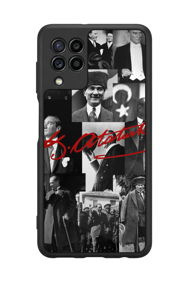 Samsung Galaxy M32 Uyumlu Mustafa Kemal Ataturk Tasarımlı Glossy Premium Kılıf
