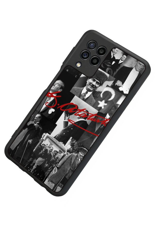 Samsung Galaxy M32 Uyumlu Mustafa Kemal Ataturk Tasarımlı Glossy Premium Kılıf