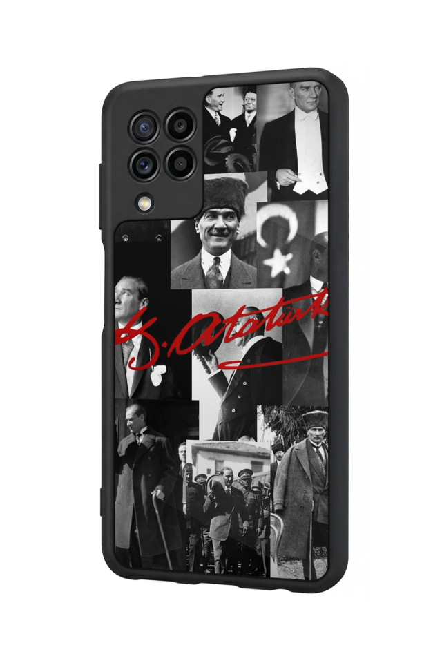 Samsung Galaxy M32 Uyumlu Mustafa Kemal Ataturk Tasarımlı Glossy Premium Kılıf