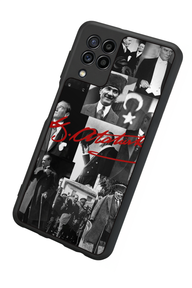Samsung Galaxy M32 Uyumlu Mustafa Kemal Ataturk Tasarımlı Glossy Premium Kılıf