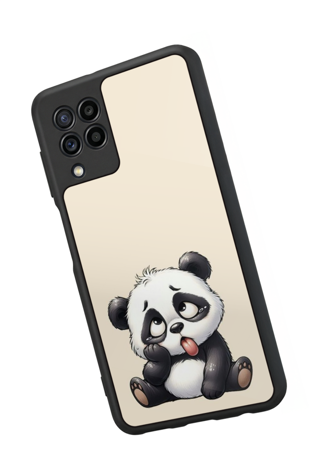Samsung Galaxy M22 Uyumlu Panda Tasarımlı Glossy Premium Kılıf