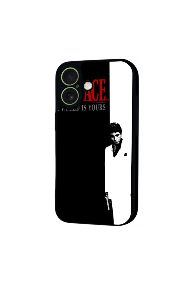 iPhone 17 Uyumlu Scarface Tasarımlı Glossy Premium Kılıf