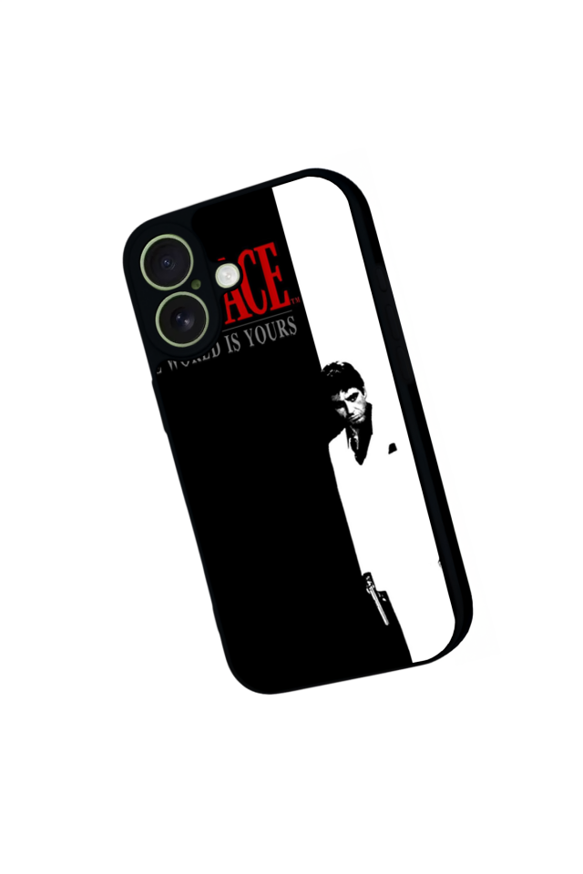iPhone 17 Uyumlu Scarface Tasarımlı Glossy Premium Kılıf