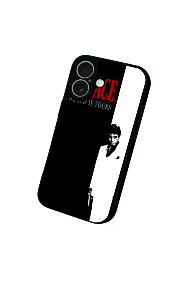 iPhone 17 Uyumlu Scarface Tasarımlı Glossy Premium Kılıf