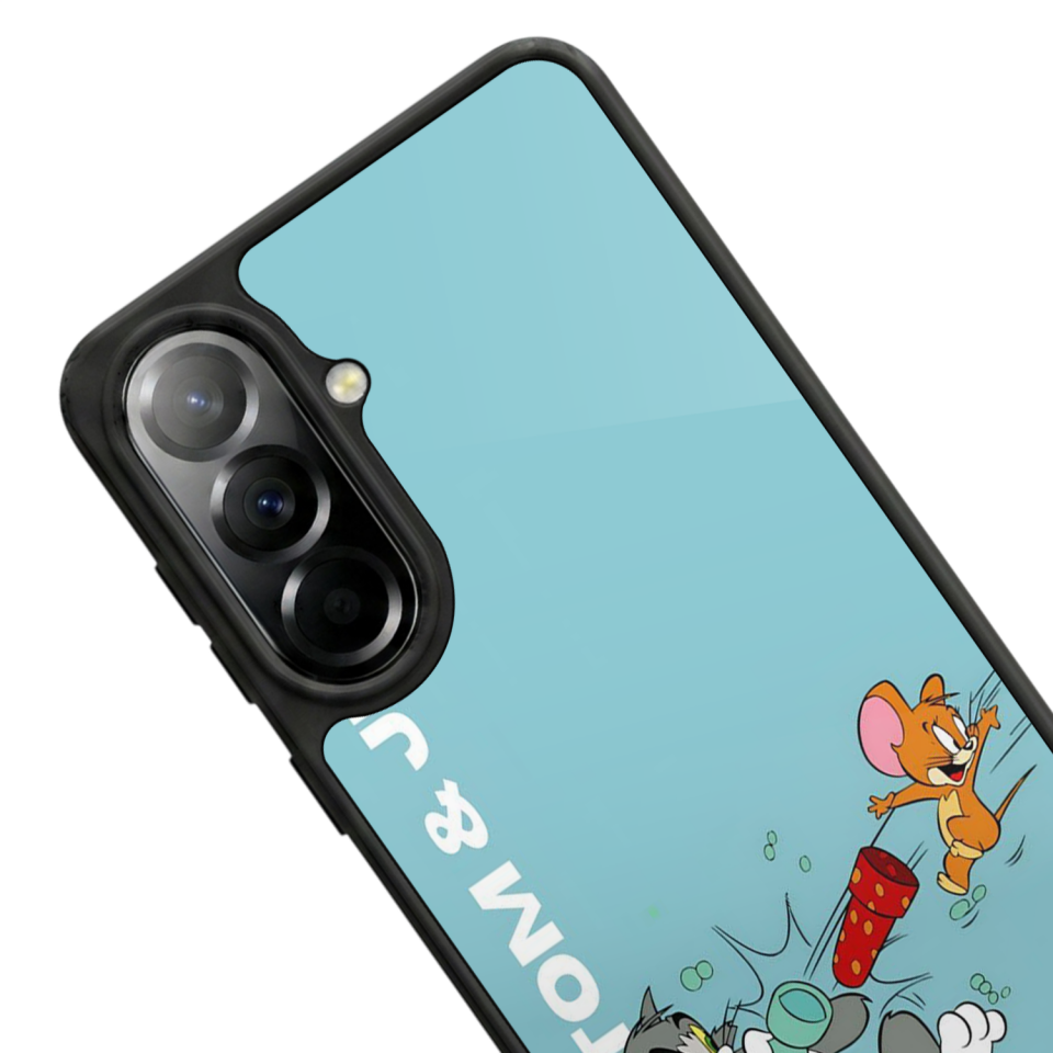 Samsung Galaxy A57 Uyumlu Tom And Jerry Tasarımlı Glossy Premium Kılıf