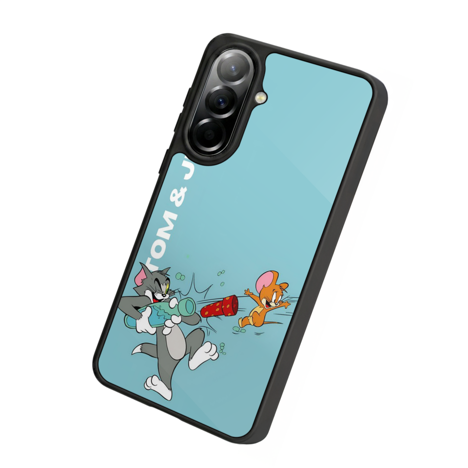Samsung Galaxy A57 Uyumlu Tom And Jerry Tasarımlı Glossy Premium Kılıf
