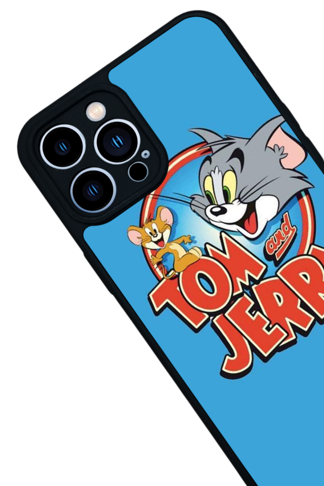 iPhone 12 Pro Max Uyumlu Tom And Jerry Tasarımlı Glossy Premium Kılıf