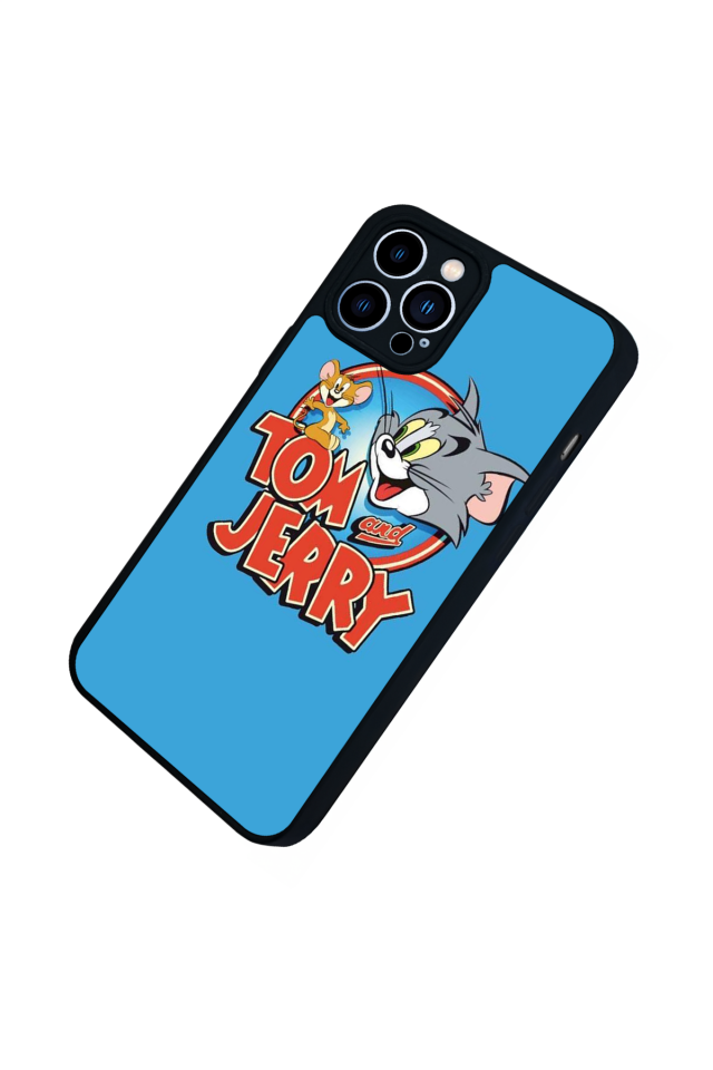 iPhone 12 Pro Max Uyumlu Tom And Jerry Tasarımlı Glossy Premium Kılıf