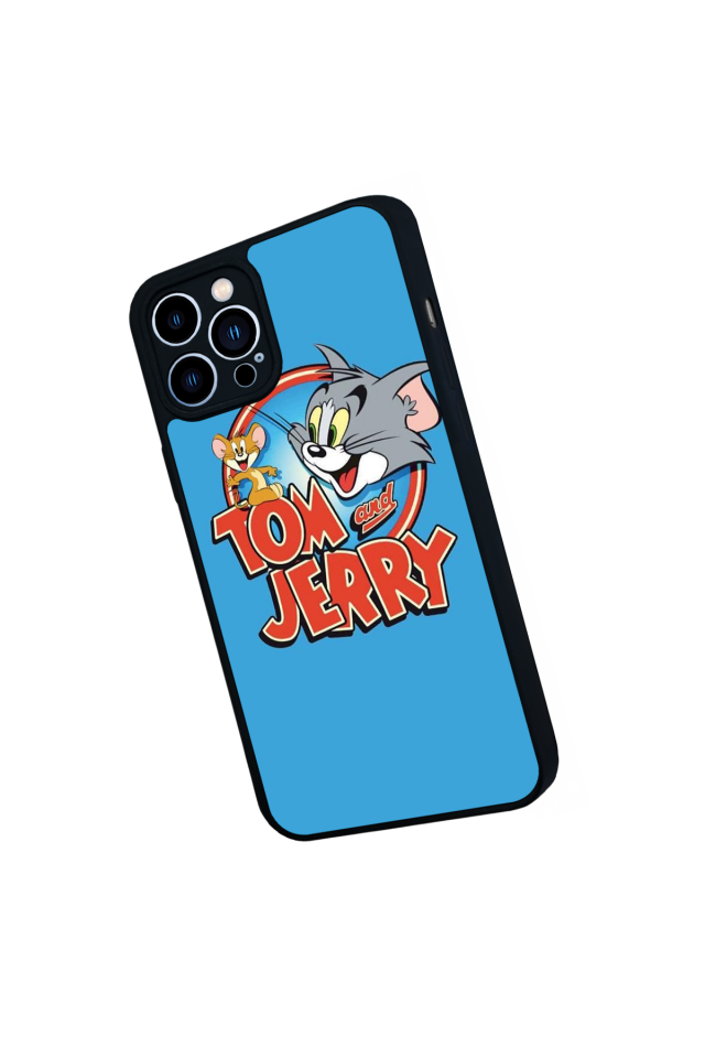 iPhone 12 Pro Max Uyumlu Tom And Jerry Tasarımlı Glossy Premium Kılıf