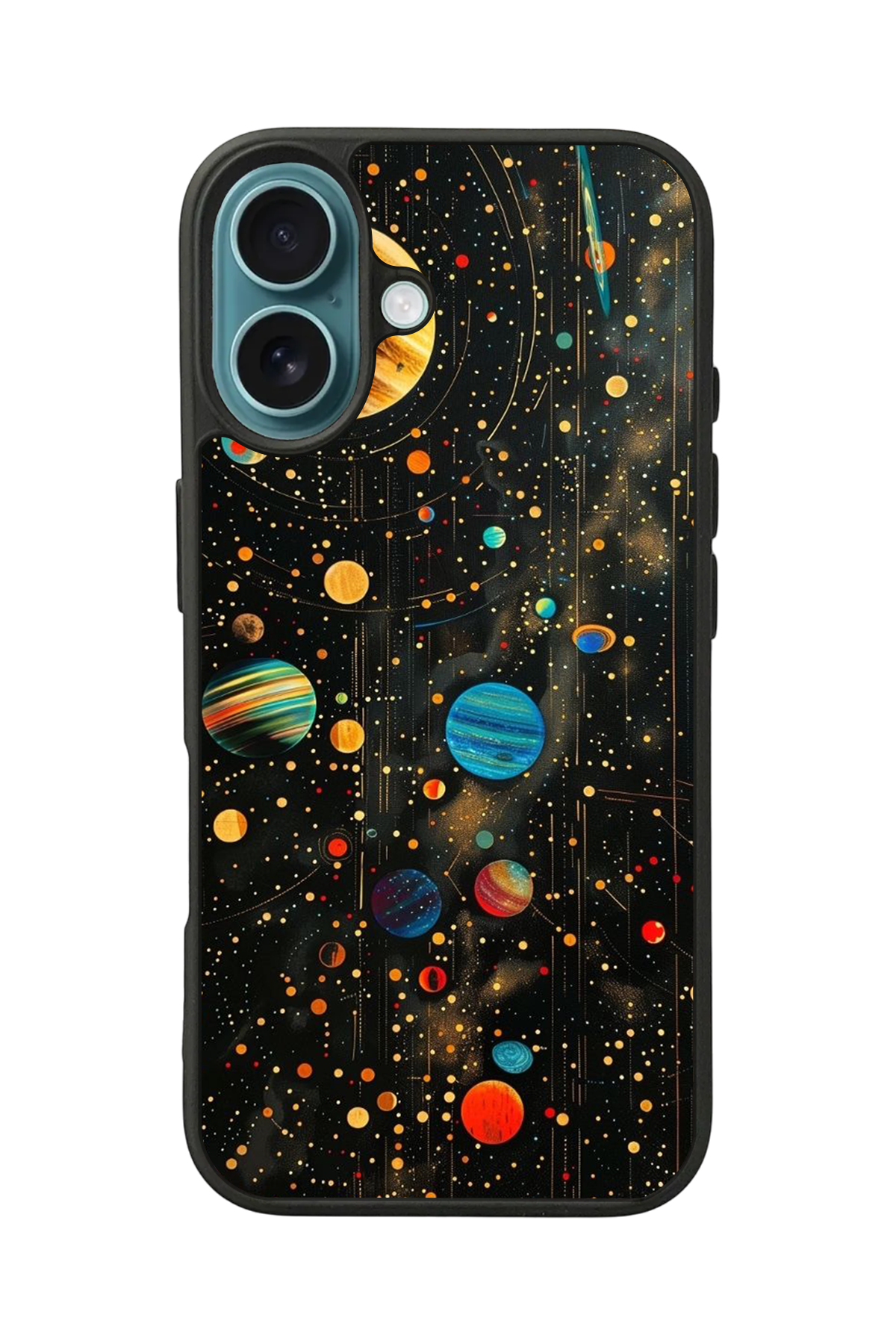 iPhone 16 Plus Uyumlu Uzay Tasarımlı Glossy Premium Kılıf