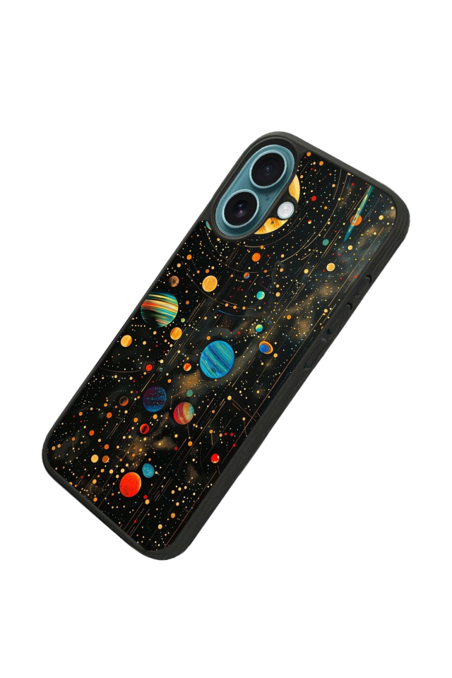 iPhone 16 Plus Uyumlu Uzay Tasarımlı Glossy Premium Kılıf