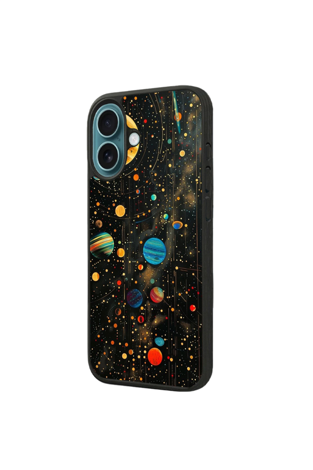 iPhone 16 Plus Uyumlu Uzay Tasarımlı Glossy Premium Kılıf