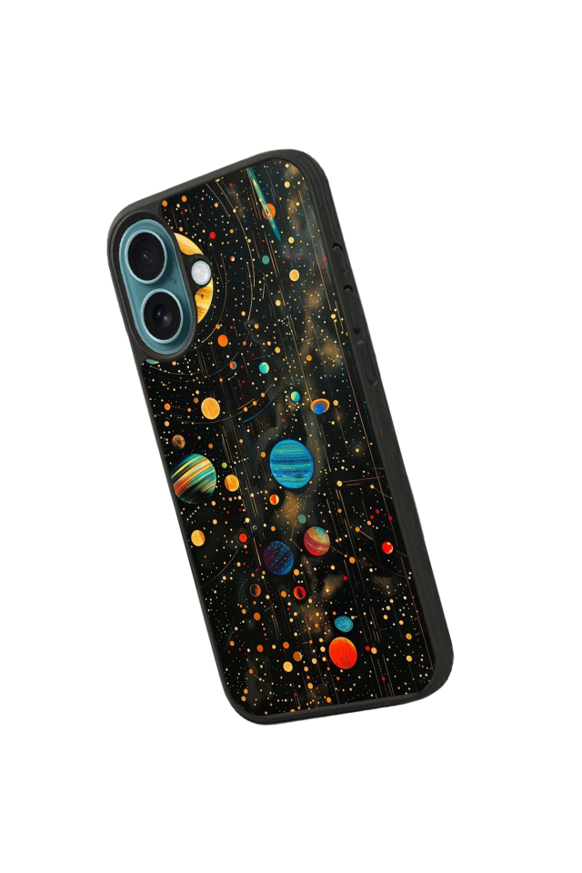 iPhone 16 Plus Uyumlu Uzay Tasarımlı Glossy Premium Kılıf