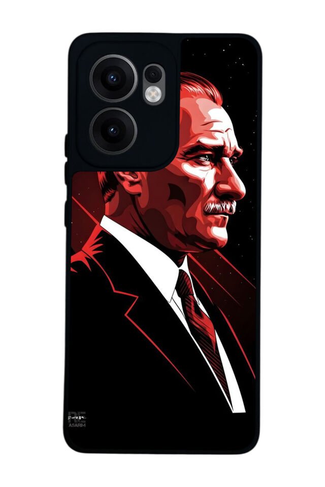 Oppo Reno 13F Uyumlu Mustafa Kemal Ataturk Tasarımlı Glossy Premium Kılıf