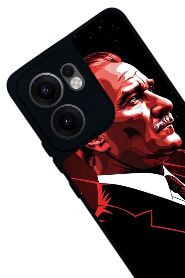 Oppo Reno 13F Uyumlu Mustafa Kemal Ataturk Tasarımlı Glossy Premium Kılıf