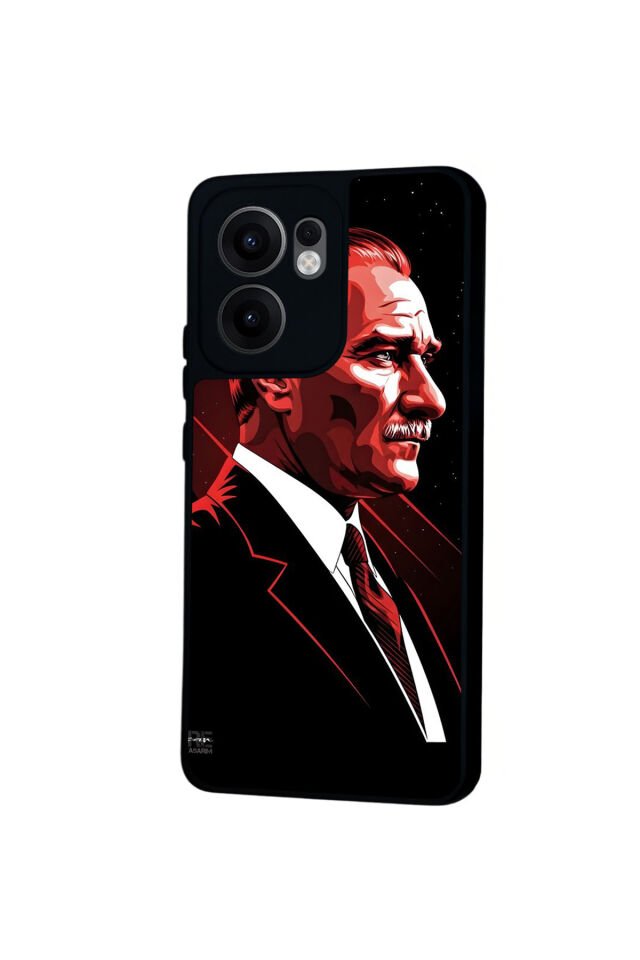 Oppo Reno 13F Uyumlu Mustafa Kemal Ataturk Tasarımlı Glossy Premium Kılıf