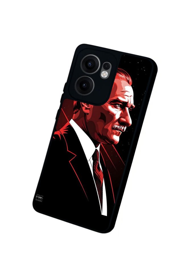 Oppo Reno 13F Uyumlu Mustafa Kemal Ataturk Tasarımlı Glossy Premium Kılıf
