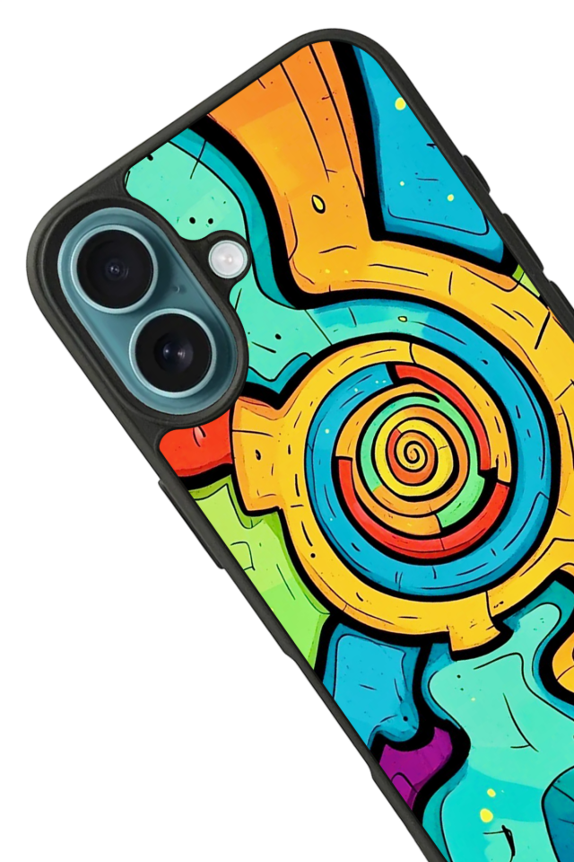 iPhone 16 Uyumlu Abstract Tasarımlı Glossy Premium Kılıf