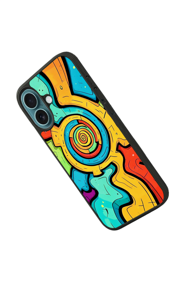 iPhone 16 Uyumlu Abstract Tasarımlı Glossy Premium Kılıf