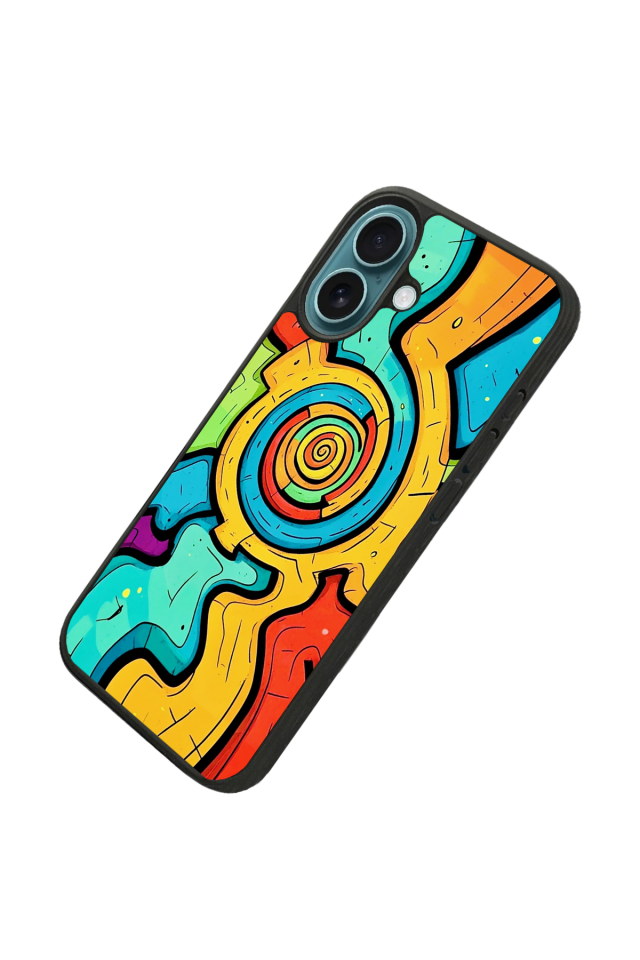 iPhone 16 Uyumlu Abstract Tasarımlı Glossy Premium Kılıf