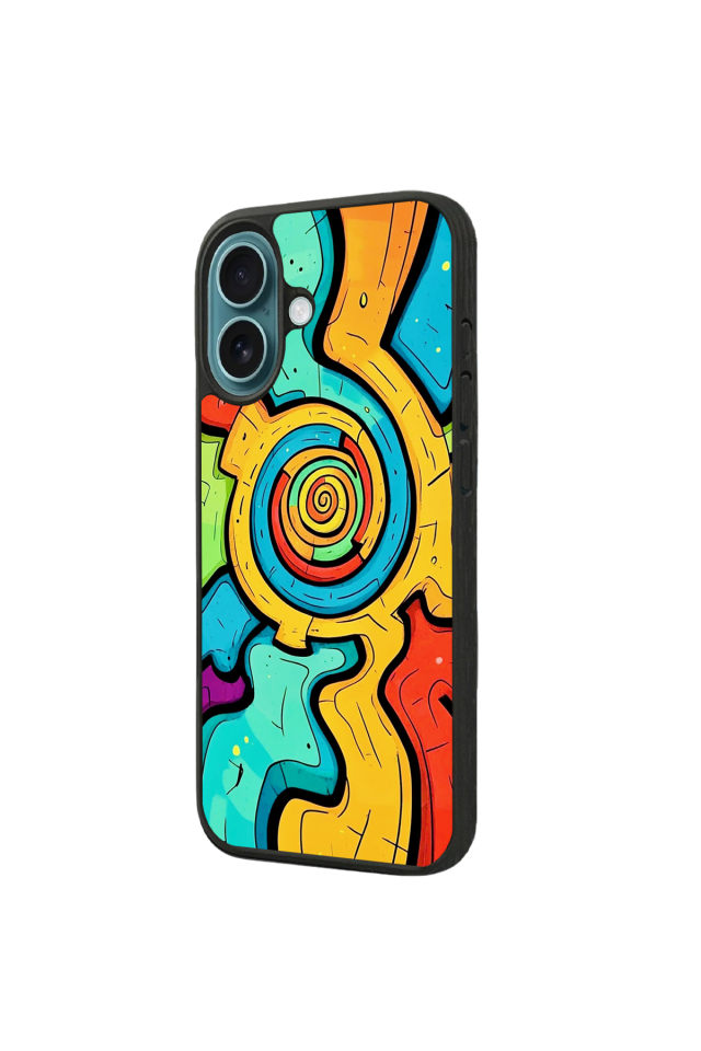 iPhone 16 Uyumlu Abstract Tasarımlı Glossy Premium Kılıf