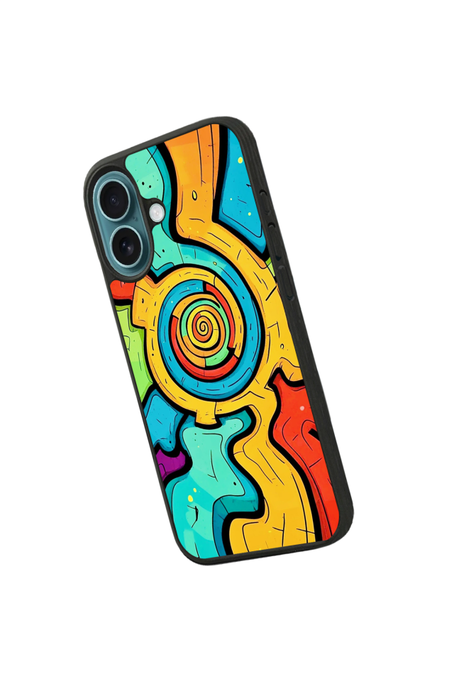 iPhone 16 Uyumlu Abstract Tasarımlı Glossy Premium Kılıf