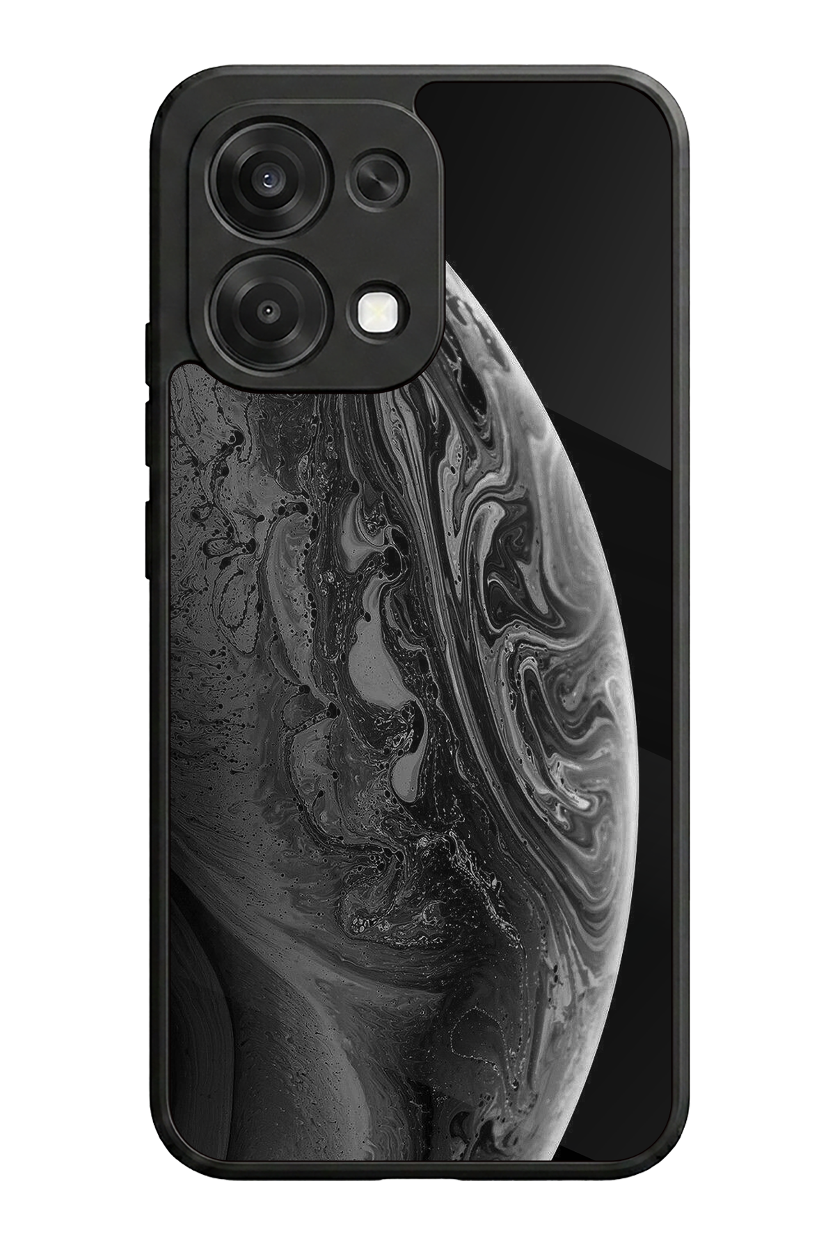 Oppo A6 Pro Uyumlu Ay Tasarımlı Glossy Premium Kılıf